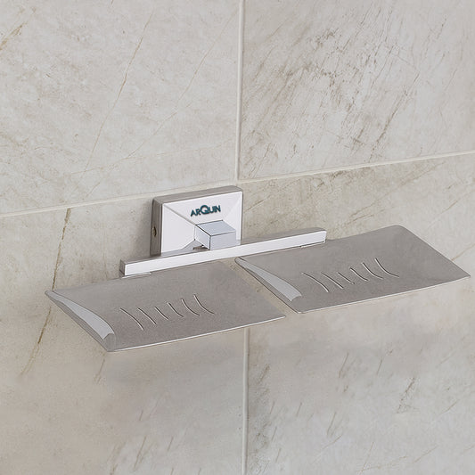 ARQUIN Heavy Grade Twin Soap Dish Holder for Bathroom