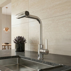 Waterfall Pull Down Kitchen Sink Faucet |360° Swivel (Magical Pullout Multiflow Faucet Silver)