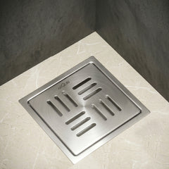 Square Floor Drainer 304 SS Grade Without Cockroach Trap (6x6 Inch)