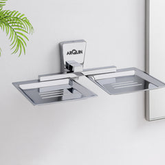 ARQUIN Heavy Grade Twin Soap Dish Holder for Bathroom