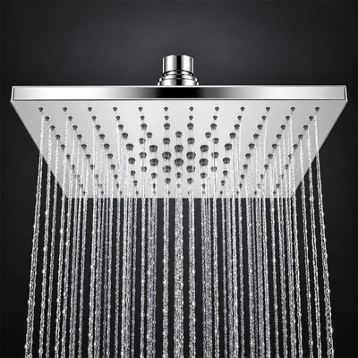 Rain Shower Head without Arm 304 Stainless Steel Overhead Shower 6x6 Inch (MAGIC)