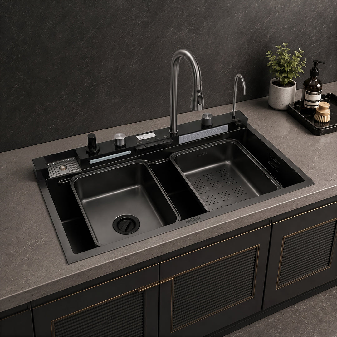 Piano Smart Kitchen Sink (30x18x9 Inch)