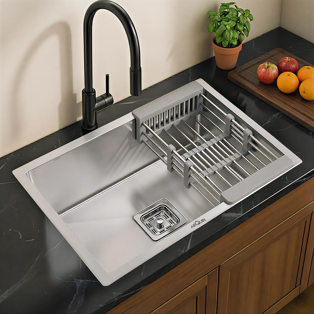 24x18x10 Inch Heavy Grade Handmade Single Bowl Kitchen Sink