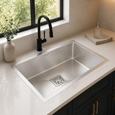 27x18x10 Inch Heavy Grade Handmade Single Bowl Kitchen Sink