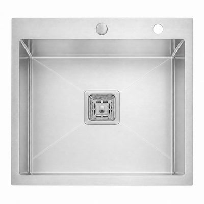 24x18x10 Inch Heavy Grade Handmade Single Bowl With Tap Hole Kitchen Sink