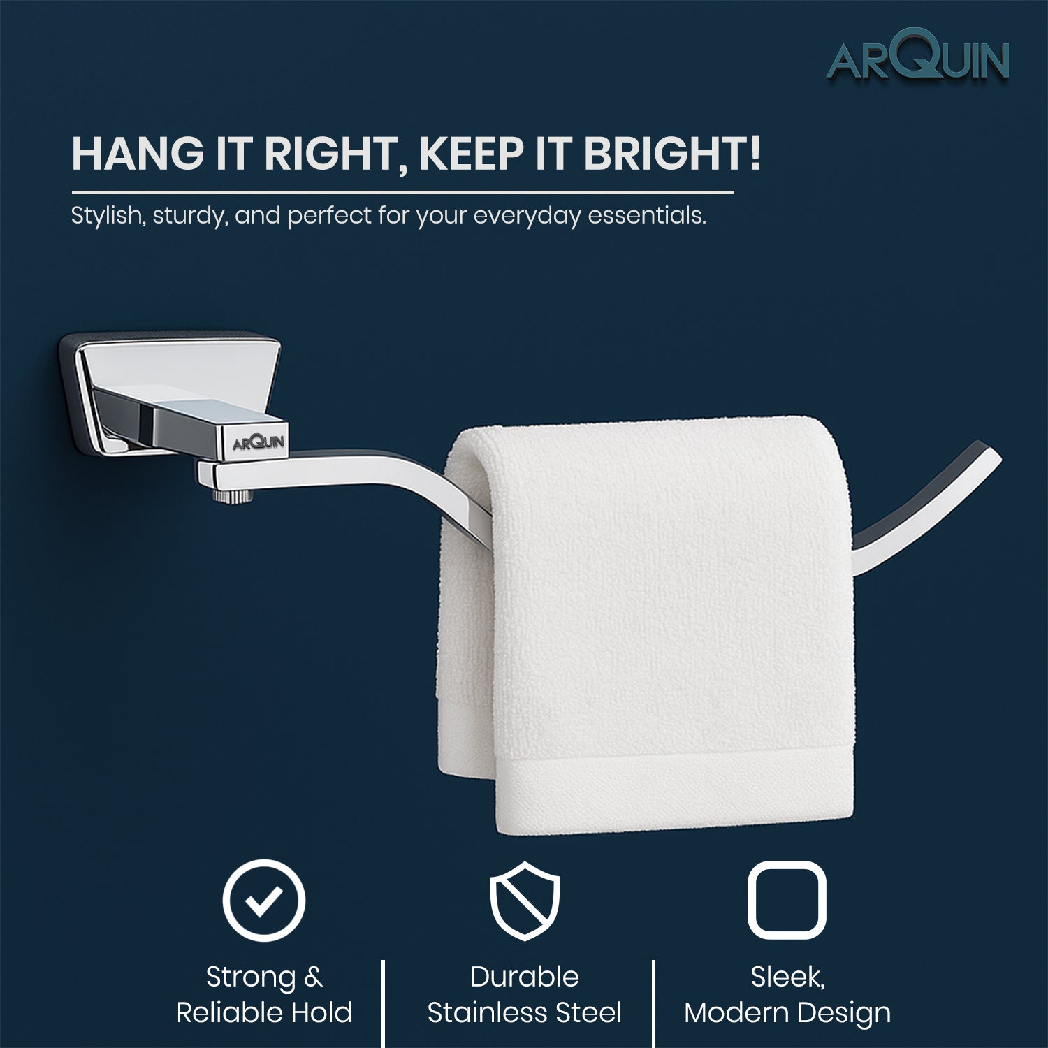 Heavy Grade Stainless Steel Towel Ring & Napkin Holder for Bathroom