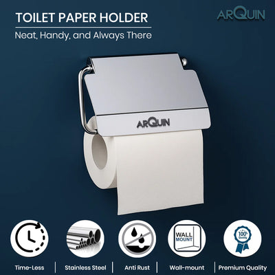 Heavy Grade Stainless Steel Toilet Paper & Tissue Paper Roll Holder