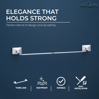 Heavy Grade Stainless Steel Towel Rod Hanger | Towel Holder for Bathroom