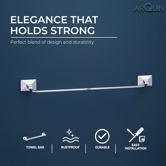 ARQUIN Heavy Grade Stainless Steel Towel Rod Hanger | Towel Holder for Bathroom