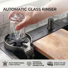 Waterfall Smart Kitchen Sink (30 x 18 x 9 Inches) | Stainless Steel Sink
