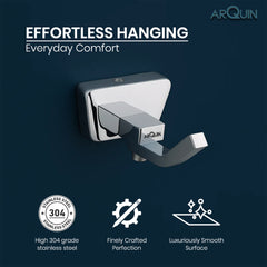 ARQUIN Heavy Grade Stainless Steel Robe Hook for Towel & Cloths