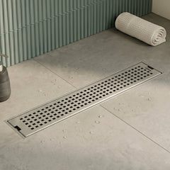 Shower Water Drain Channel SS 304 Grade  with Cockroach Trap (18X4 Inch)