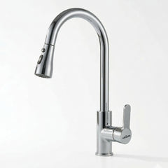 Waterfall Pull Down Kitchen Sink Faucet Mixer Tap |  (Waterfall Pullout Sink Mixer Silver)