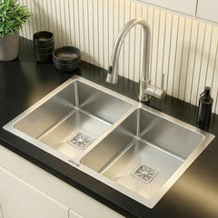 304 Grade Handmade Double Bowl Kitchen Sink