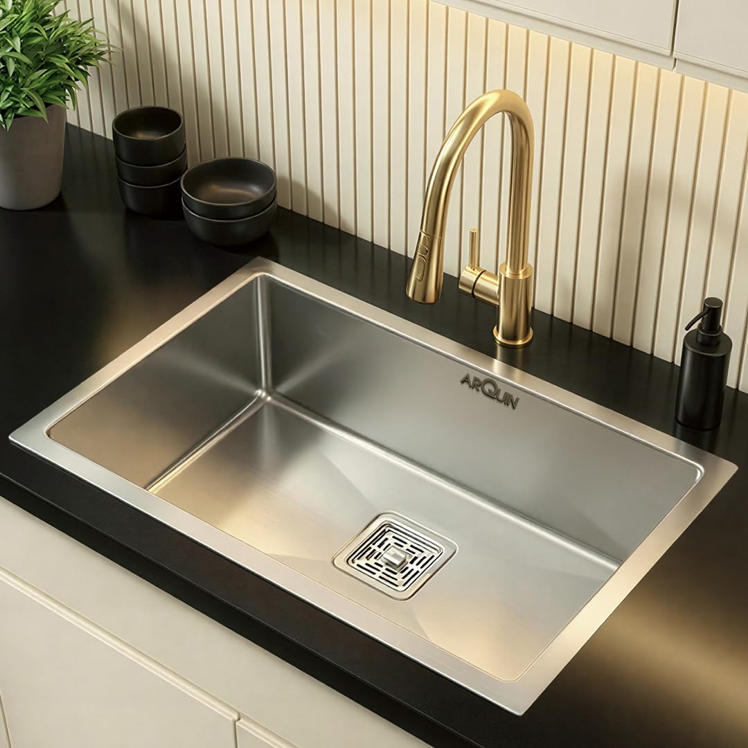 32x20x10 Inch Heavy Grade Handmade Single Bowl Kitchen Sink