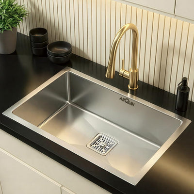 32x20x10 Inch Heavy Grade Handmade Single Bowl Kitchen Sink