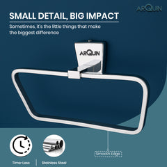 ARQUIN Heavy Grade Stainless Steel Towel Ring & Napkin Holder for Bathroom