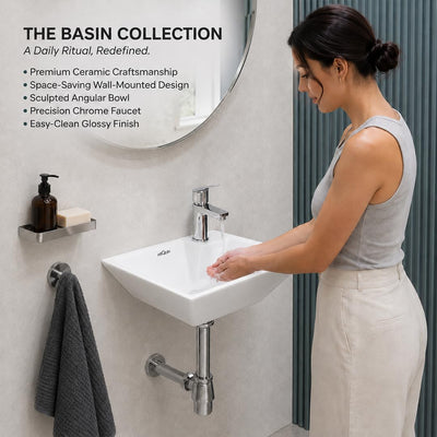 Platinum Ceramic Wall Hung Washbasin CANDY