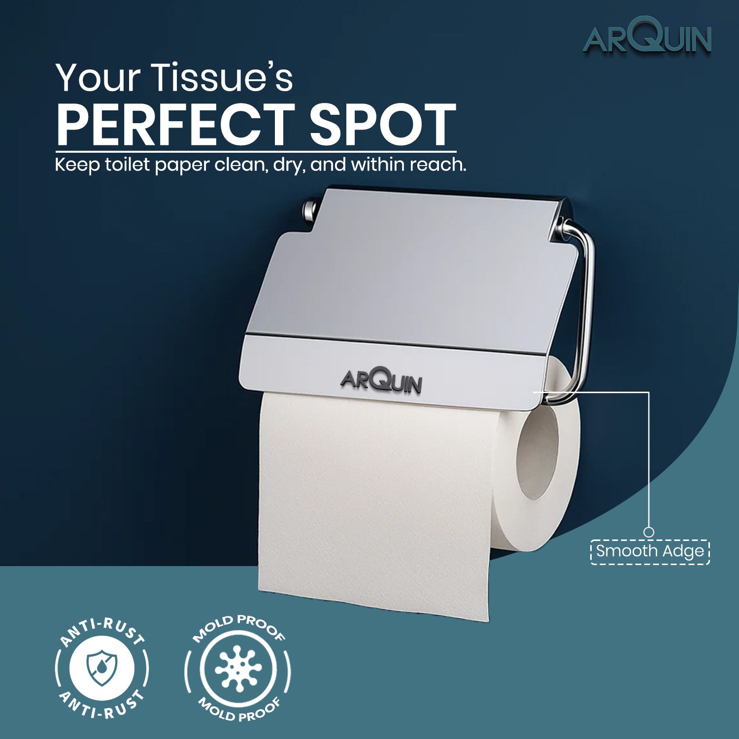 Heavy Grade Stainless Steel Toilet Paper & Tissue Paper Roll Holder
