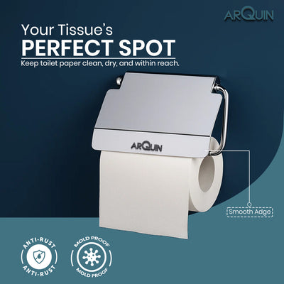 Heavy Grade Stainless Steel Toilet Paper & Tissue Paper Roll Holder