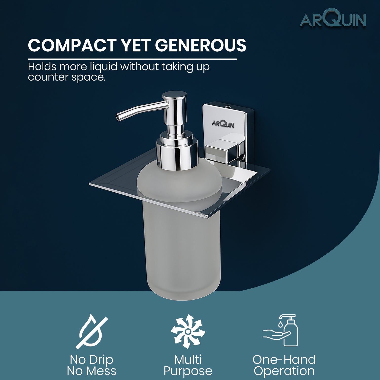 Heavy Grade Stainless Steel Liquid Soap Dispenser for Bathroom