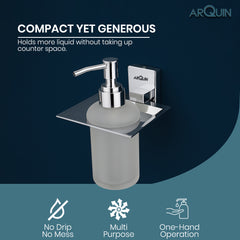 ARQUIN Heavy Grade Stainless Steel Liquid Soap Dispenser for Bathroom