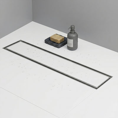 Tile Insert Shower Water Drain Channel 304 SS Grade with Cockroach Trap (18X4 Inch)