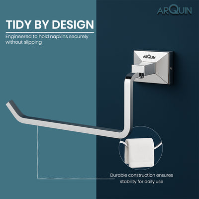 Heavy Grade Stainless Steel Towel Ring & Napkin Holder for Bathroom