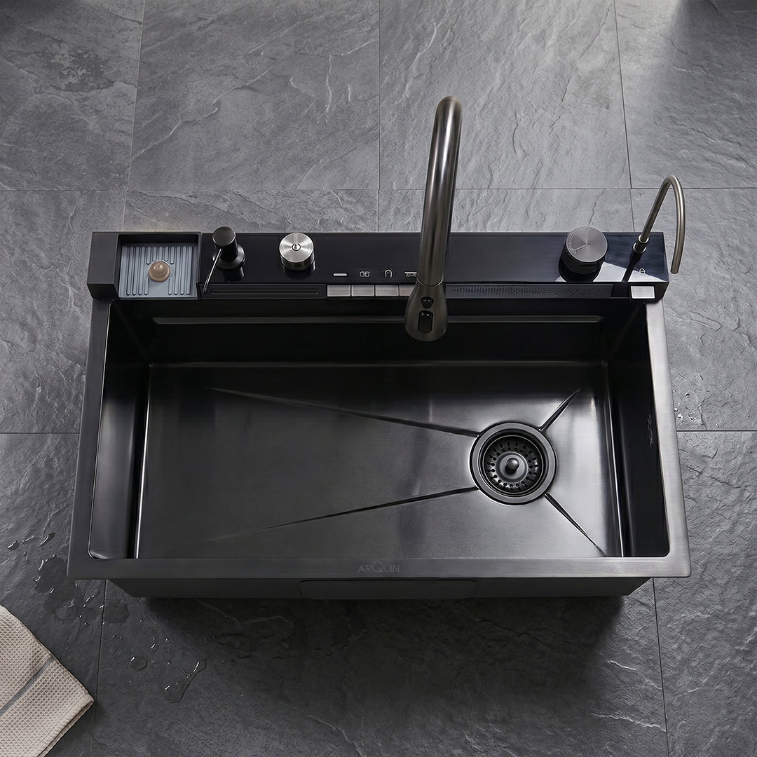 Piano Smart Kitchen Sink (30x18x9 Inch)