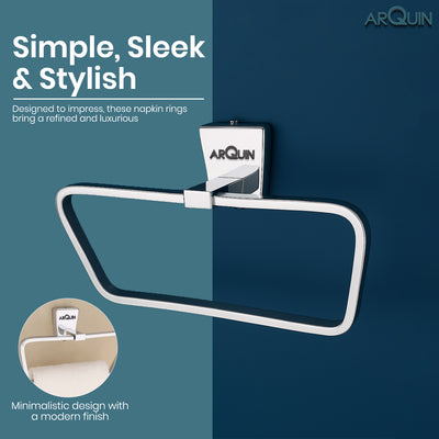 Heavy Grade Stainless Steel Towel Ring & Napkin Holder for Bathroom