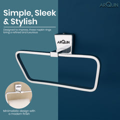 ARQUIN Heavy Grade Stainless Steel Towel Ring & Napkin Holder for Bathroom