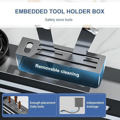 Waterfall Smart Kitchen Sink (37 x 18 x 9 Inches) | 304 Stainless Steel Sink