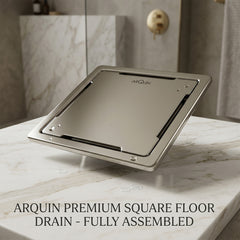 Square Floor Drainer 304 SS Grade with Cockroach Trap (5X5 Inch)