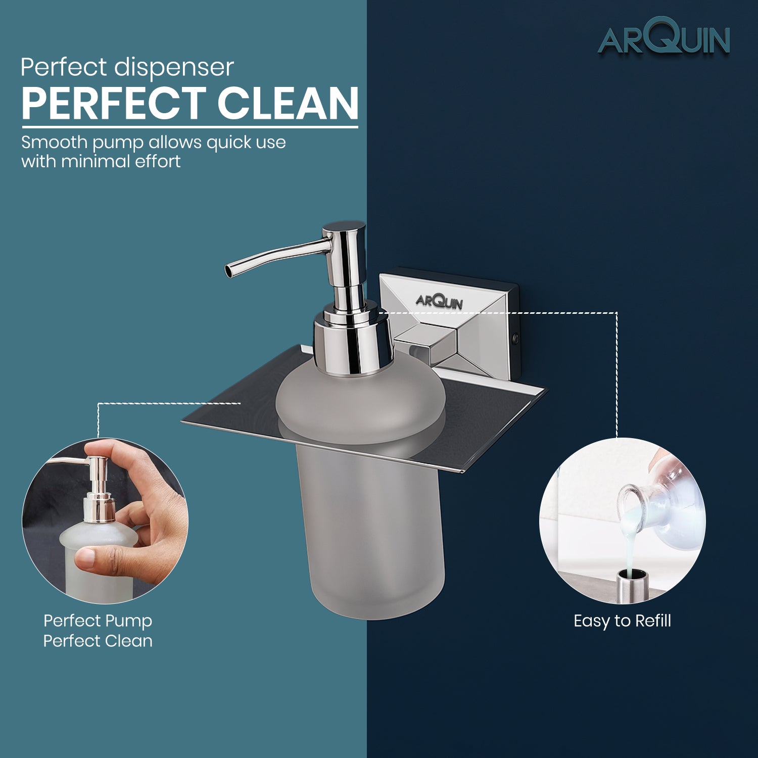 Heavy Grade Stainless Steel Liquid Soap Dispenser for Bathroom