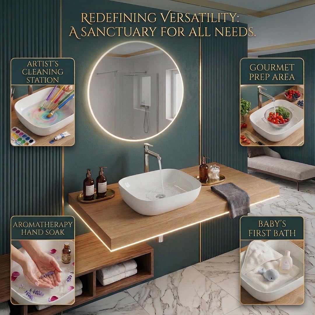 Ceramic Glossy Rectangular Countertop CITIZEN