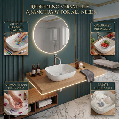 Ceramic Glossy Rectangular Countertop CITIZEN