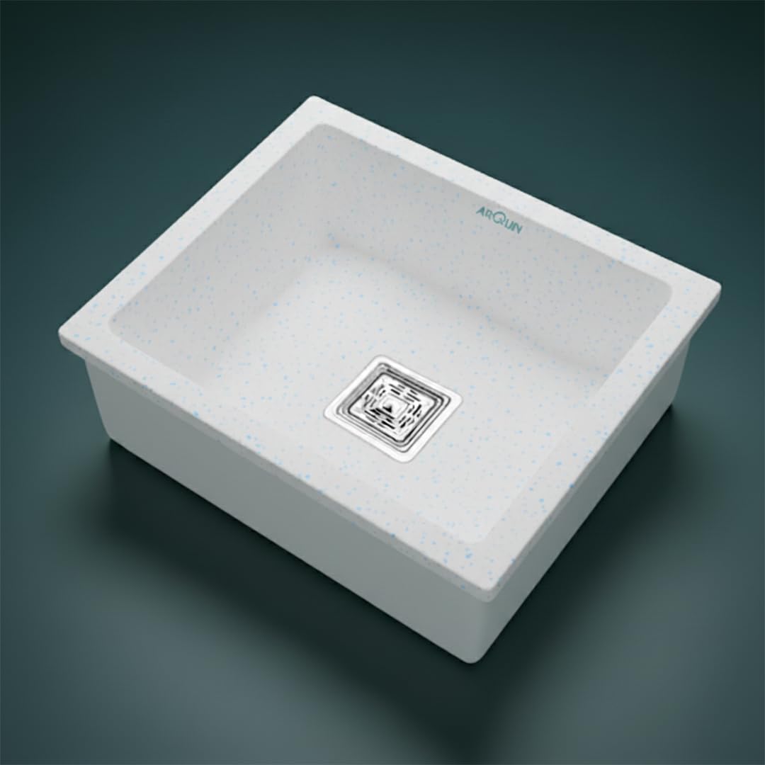 21x18x9 Inch Sand Pluto Quartz Single Bowl Kitchen Sink