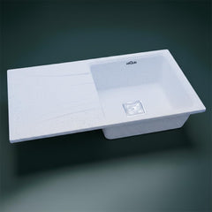 Quartz Kitchen Sink 36x18x9 Inches Sand Pluto Single Bowl With Drain Board