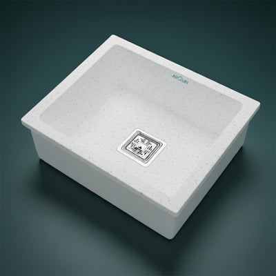 21x18x9 Inch Rosa Quartz Single Bowl Kitchen Sink