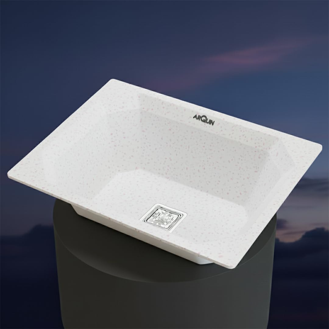 24x18x9 Inch Rosa Quartz Single Bowl Diamond Kitchen Sink