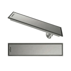 Tile Insert Shower Water Drain Channel 304 SS Grade with Cockroach Trap (18X4 Inch)