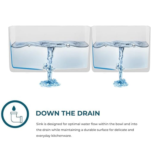 Quartz Kitchen Sink Double Bowl 34X20X9 Inch | Sand-Pluto