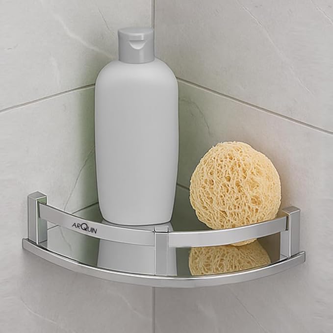 Bathroom Corner Wall Shelf 12x12 Inch Stainless Steel