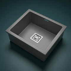 Quartz Kitchen Sink Single Bowl 21x18x9 Inch Kitchen Sink | Grey