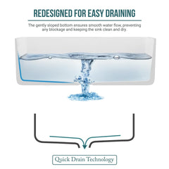 Quartz Single Bowl Round Kitchen Sink (24 x 18 x 9 Inches) | Black