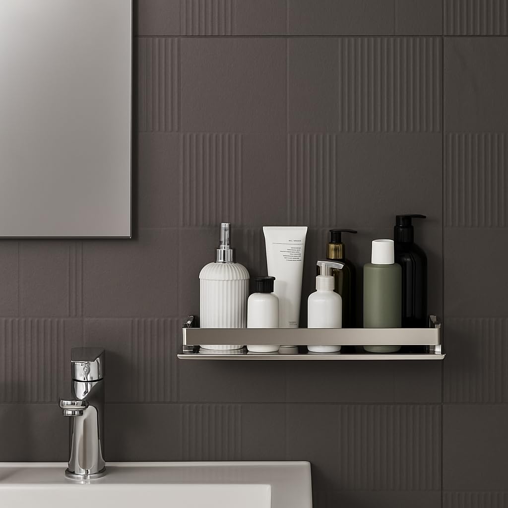 Bathroom Shelf and Rack Wall Mount (5x15 Inch) Stainless Steel