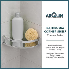 ARQUIN Bathroom Corner Wall Shelf 12x12 Inch