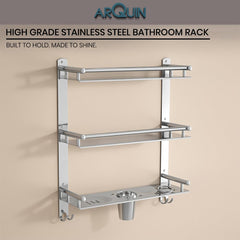 6 in 1 Bathroom Shelf Stainless Steel