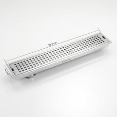 Shower Water Drain Channel SS 304 Grade  with Cockroach Trap (18X4 Inch)