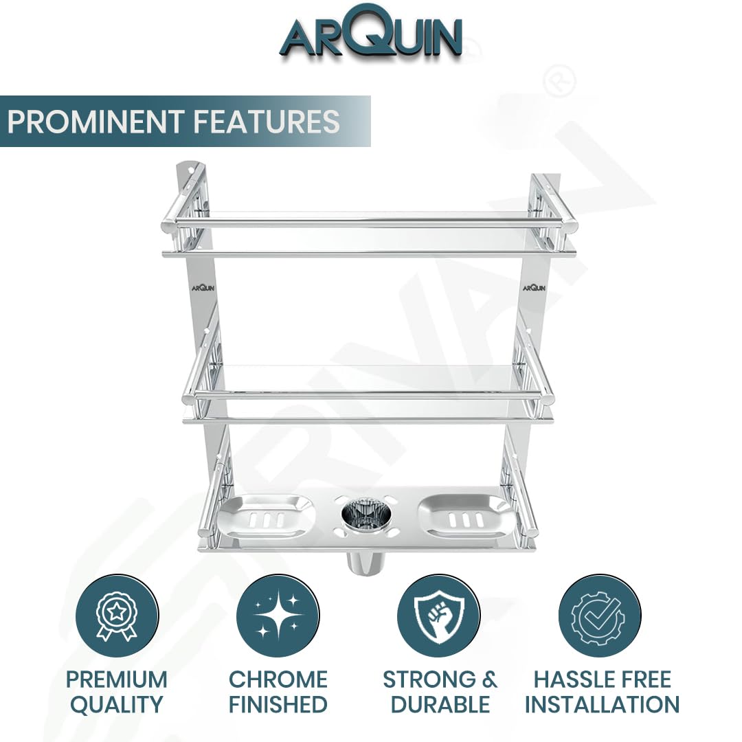 6 in 1 Bathroom Shelf Stainless Steel